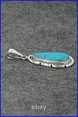 Turquoise & Sterling Silver Pendant Samuel Yellowhair