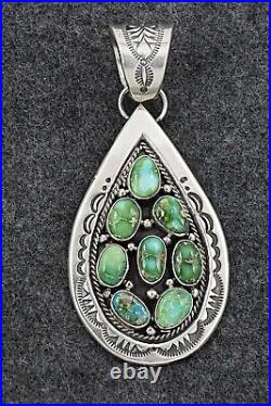 Turquoise & Sterling Silver Pendant Samuel Yellowhair