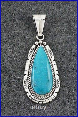 Turquoise & Sterling Silver Pendant Samuel Yellowhair