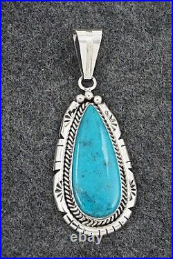 Turquoise & Sterling Silver Pendant Samuel Yellowhair