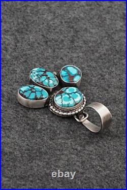 Turquoise & Sterling Silver Pendant and Earrings Set Bobby Johnson
