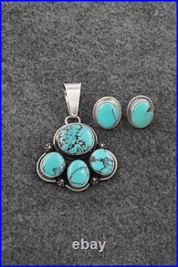 Turquoise & Sterling Silver Pendant and Earrings Set Darrin Livingston