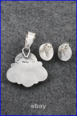 Turquoise & Sterling Silver Pendant and Earrings Set Darrin Livingston