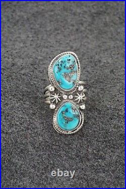 Turquoise & Sterling Silver Ring Bob Becenti Size 9