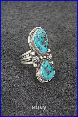 Turquoise & Sterling Silver Ring Bob Becenti Size 9