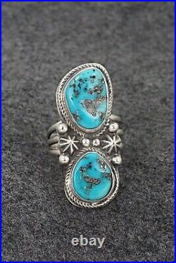 Turquoise & Sterling Silver Ring Bob Becenti Size 9