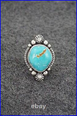 Turquoise & Sterling Silver Ring Daniel Benally Size 5.5