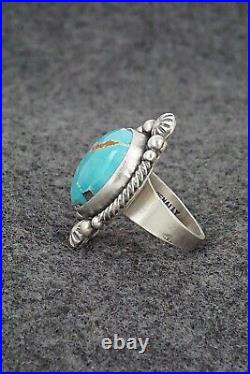 Turquoise & Sterling Silver Ring Daniel Benally Size 5.5