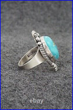 Turquoise & Sterling Silver Ring Daniel Benally Size 5.5