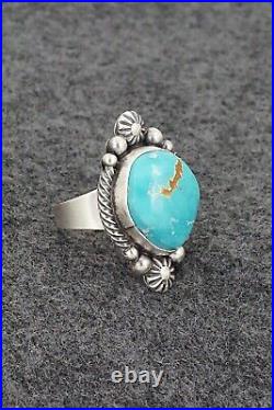 Turquoise & Sterling Silver Ring Daniel Benally Size 5.5