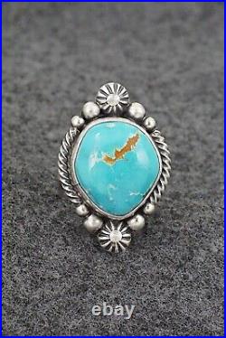 Turquoise & Sterling Silver Ring Daniel Benally Size 5.5