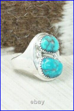 Turquoise & Sterling Silver Ring George Leekity Size 10.5