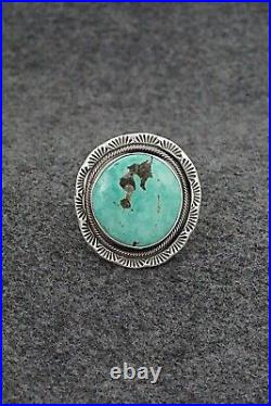 Turquoise & Sterling Silver Ring Jameson Garcia Size 7 Adj