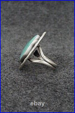 Turquoise & Sterling Silver Ring Jameson Garcia Size 7 Adj