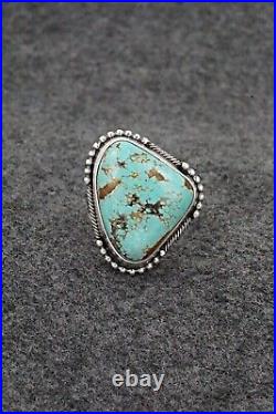 Turquoise & Sterling Silver Ring Jameson Garcia Size 9 Adj