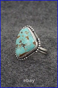 Turquoise & Sterling Silver Ring Jameson Garcia Size 9 Adj