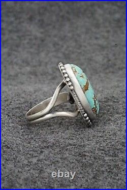 Turquoise & Sterling Silver Ring Jameson Garcia Size 9 Adj