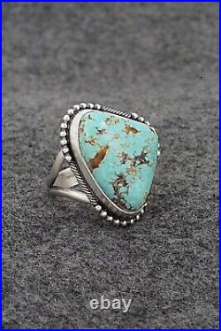 Turquoise & Sterling Silver Ring Jameson Garcia Size 9 Adj