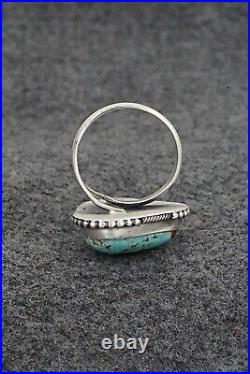 Turquoise & Sterling Silver Ring Jameson Garcia Size 9 Adj