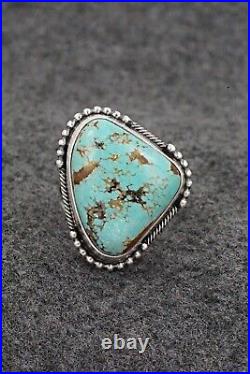 Turquoise & Sterling Silver Ring Jameson Garcia Size 9 Adj