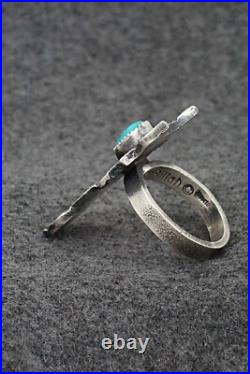 Turquoise & Sterling Silver Ring Kindale Bilah Size 10.5 (Adj.)