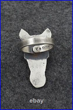 Turquoise & Sterling Silver Ring Kindale Bilah Size 10.5 (Adj.)