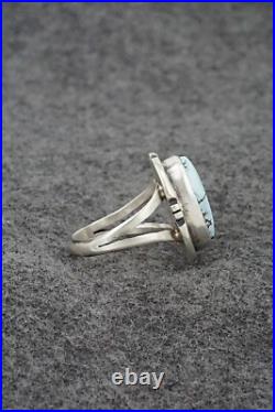 Turquoise & Sterling Silver Ring Randy Billy Size 7.75
