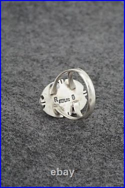 Turquoise & Sterling Silver Ring Randy Billy Size 7.75