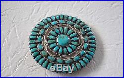Turquoise and Sterling Silver Concho Belt signed by Larry Moses Begay