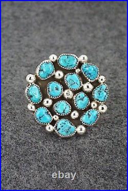 Turquoise and Sterling Silver Ring Darlene Begay Size 9.5