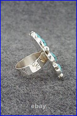 Turquoise and Sterling Silver Ring Darlene Begay Size 9.5