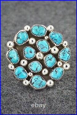 Turquoise and Sterling Silver Ring Darlene Begay Size 9.5