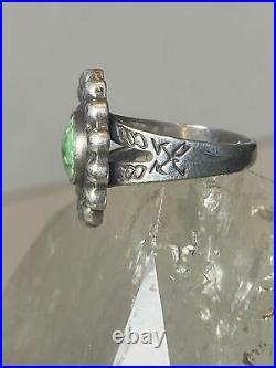 Turquoise ring Navajo Sterling silver crossed arrows sterling silver women girls