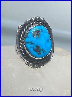 Turquoise ring Navajo sterling silver women men
