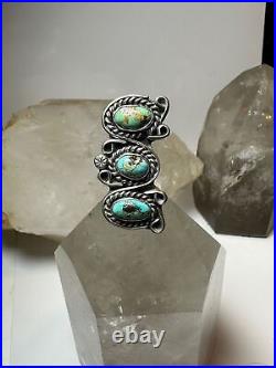Turquoise ring size 6.50 long Navajo southwest sterling silver women