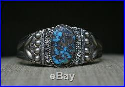 Uita 6 Native American Navajo Turquoise Sterling Silver Cuff Bracelet
