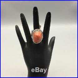 Unique, Coral Ring by VERNON HASKIE Award Winning Artist! Size is 8-3/4