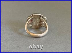 Unused Navajo Sterling Silver Inlaid Stones and Shell Ring Marty Yazzie Size 8
