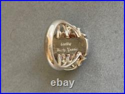 Unused Navajo Sterling Silver Inlaid Stones and Shell Ring Marty Yazzie Size 8