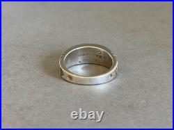 Unused Navajo Sterling Silver Stone Inlay Ring Signed Rick Tolino Size 10.5