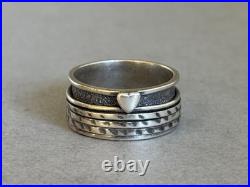 Unused Navajo Sterling Silver with Kingman Turquoise Nelson Jim Ring Sz 10
