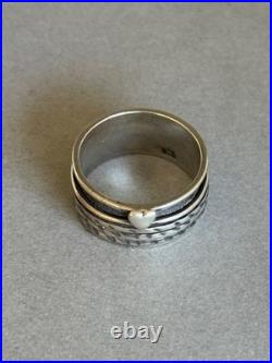 Unused Navajo Sterling Silver with Kingman Turquoise Nelson Jim Ring Sz 10