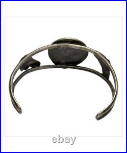 VINTAGE NAVAJO Darlene Darling TURQUOISE STERLING SILVER FLANK BRACELET