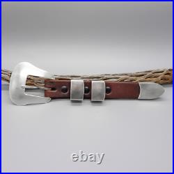 VINTAGE NAVAJO STERLING SILVER RANGER SET by KARL NATAANI-NATIVE AMERICAN