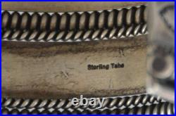 Verna & Franklin Tahe Thick Sterling Silver Handstamped Cuff Bracelet 7