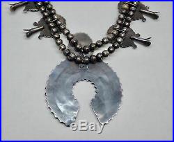 Victor Moses Begay Navajo Silver Spiny Oyster Turquoise Southwest Squash Blossom