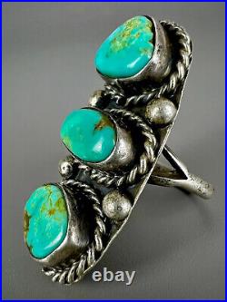 Vintage 1930's Navajo Native American Sterling Silver Old Royston Turquoise Ring