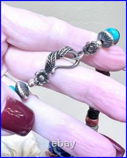 Vintage 925 Native, Santo Domingo Battery Bird, Thunderbird Turquoise Necklace