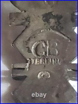 Vintage Charlie Bowie CB Navajo Nadia Sterling Silver & Opal Inlay Woman's Watch