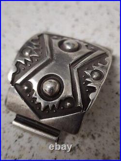 Vintage EMMERSON BILL Navajo Sterling Silver, 925 Heavy Watch Tips 42 Grams